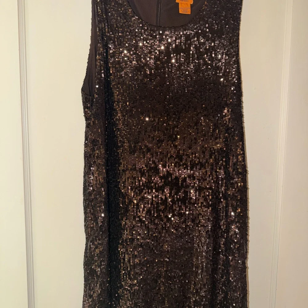 Tory Burch Brown Sequin Mini Dress